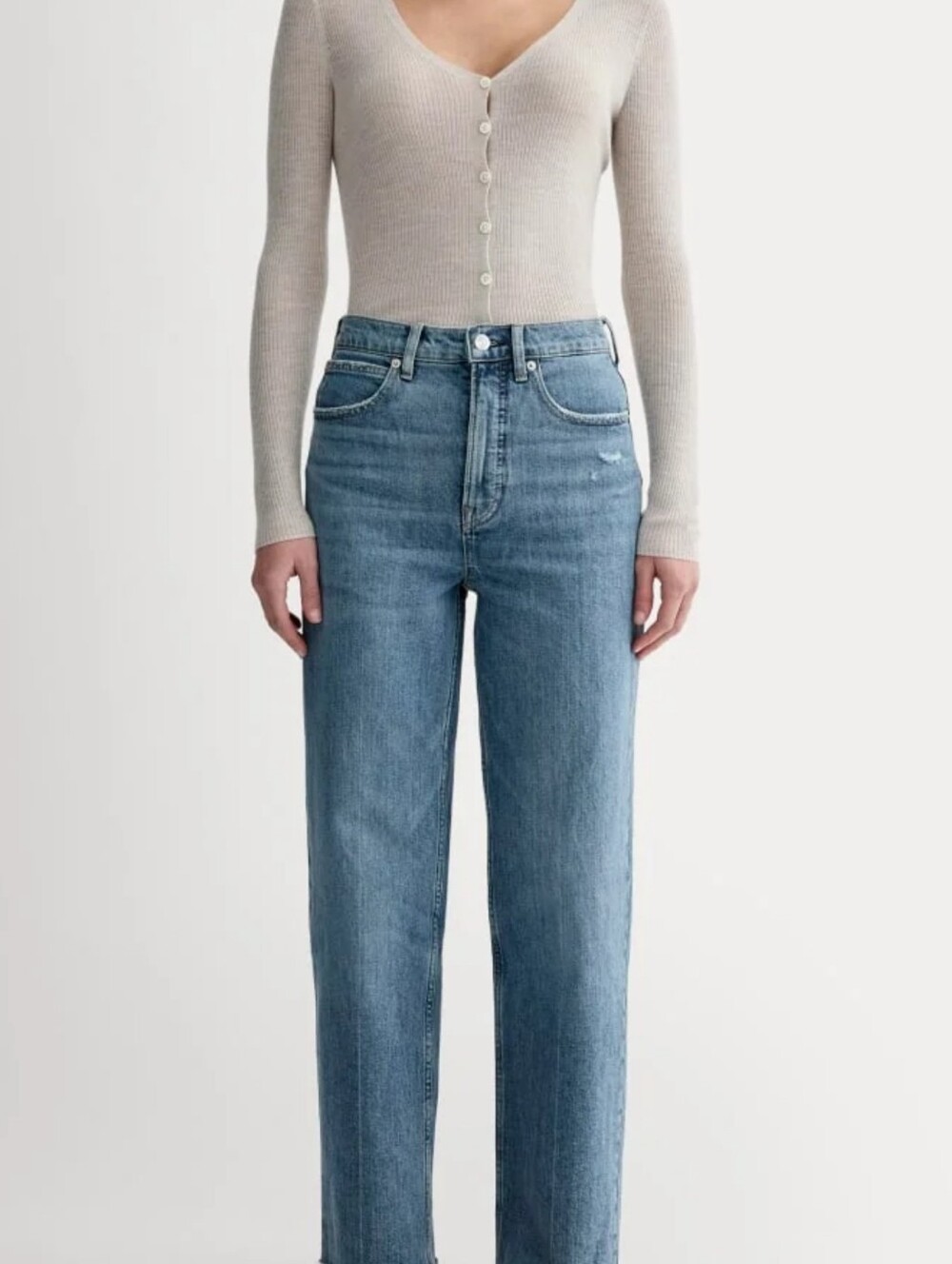 Everlane The Way-High Jean High-Rise Straight Leg Organic Cotton Denim‎ Wash